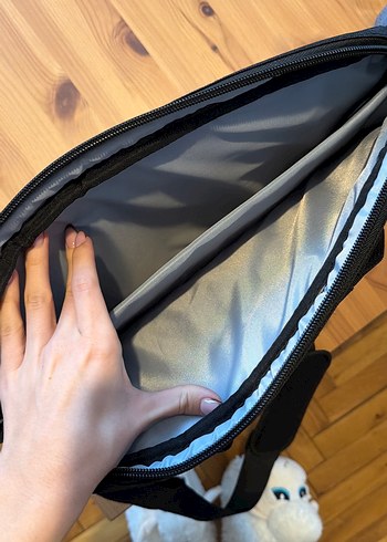 Fermuarlı Siyah Kadın Laptop Çantası - Görsel 2