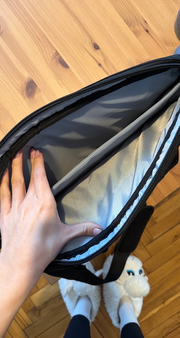 Fermuarlı Siyah Kadın Laptop Çantası - Görsel 2