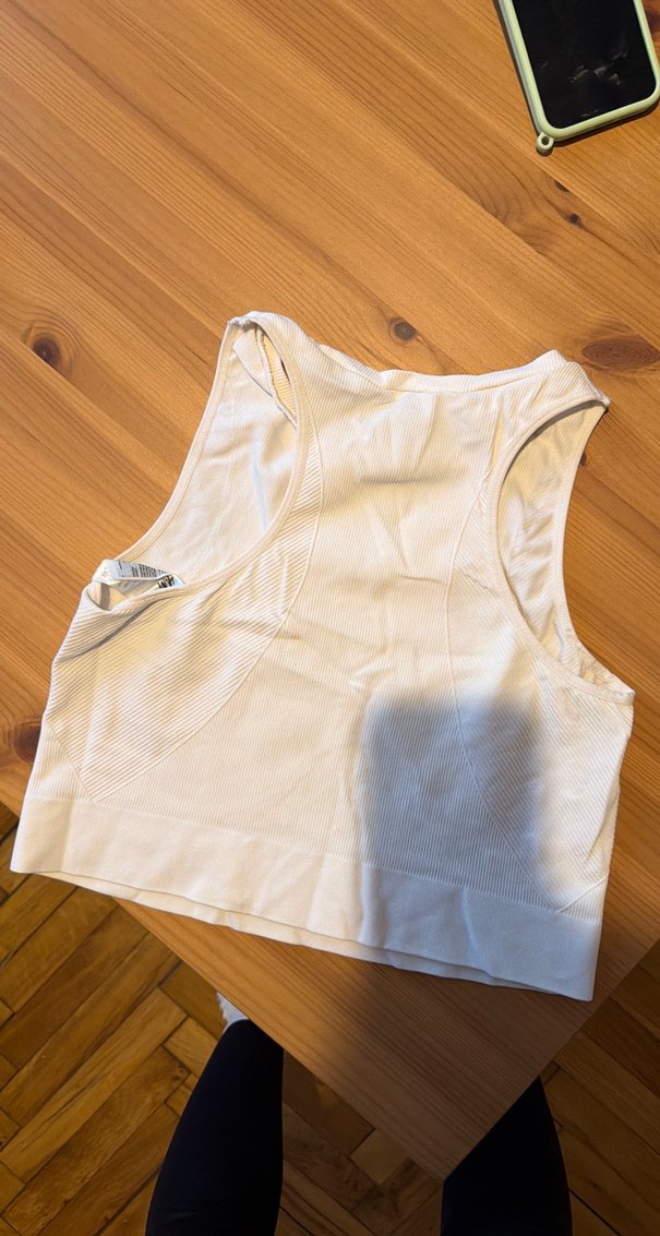 Beyaz Kolsuz Mini Atlet - Görsel 3