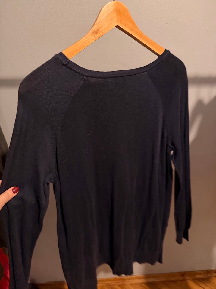 Siyah Pamuklu Kadın Uzun Kollu Kazak - Görsel 3