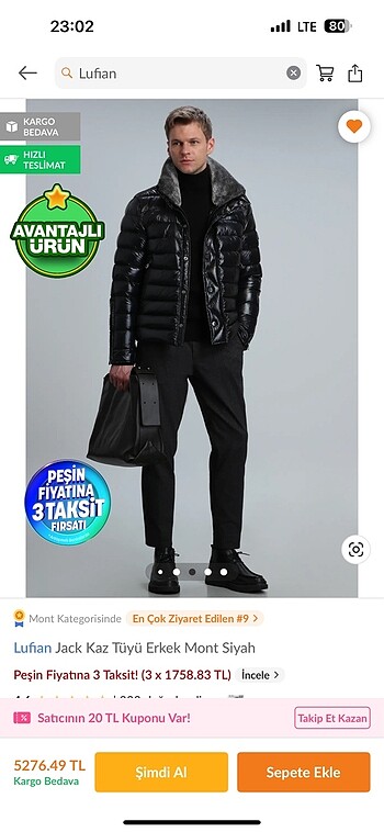 LUFİAN KAZ TÜYÜ KABAN MONT
