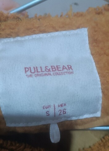 Pull and Bear Spor hardal sarısı kısa kaban.
