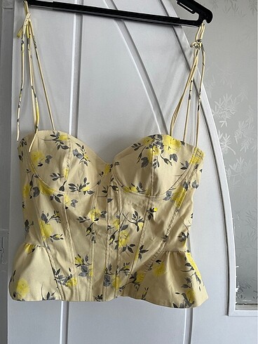 Zara çiçekli crop