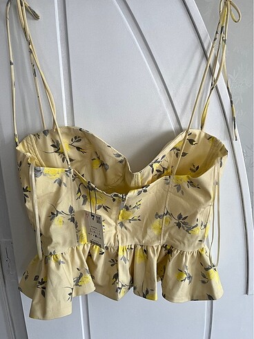 Zara Zara çiçekli crop