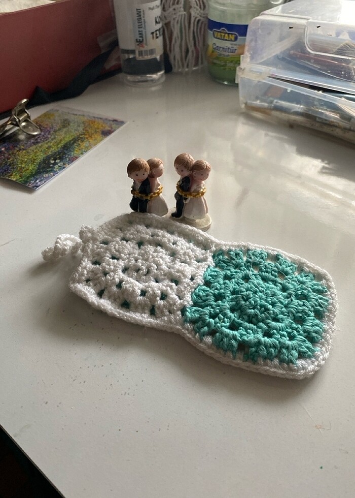 Tığ işi gözlük kılıfı - Görsel 2