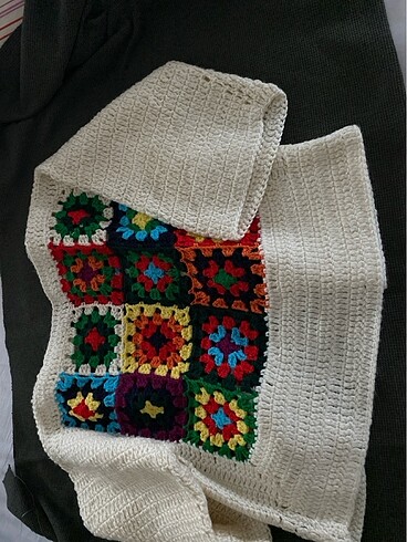 Tığ işi kısa hırka - Görsel 5