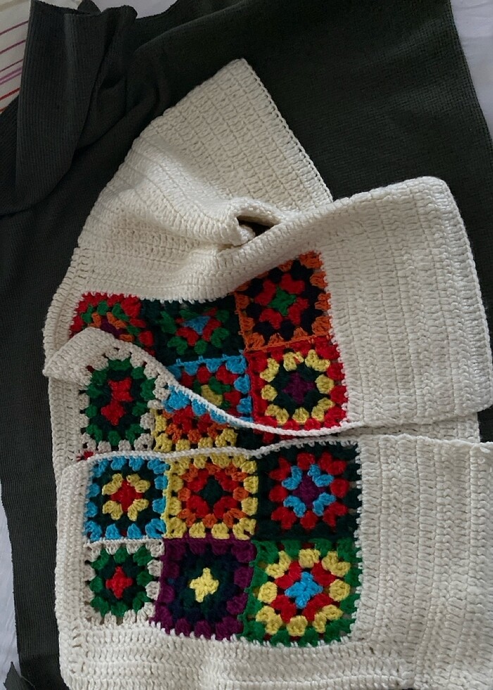 Tığ işi kısa hırka - Görsel 4