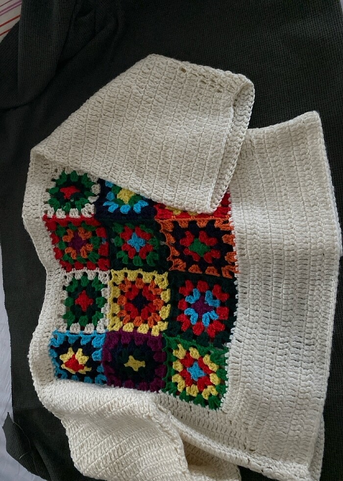 Tığ işi kısa hırka - Görsel 5