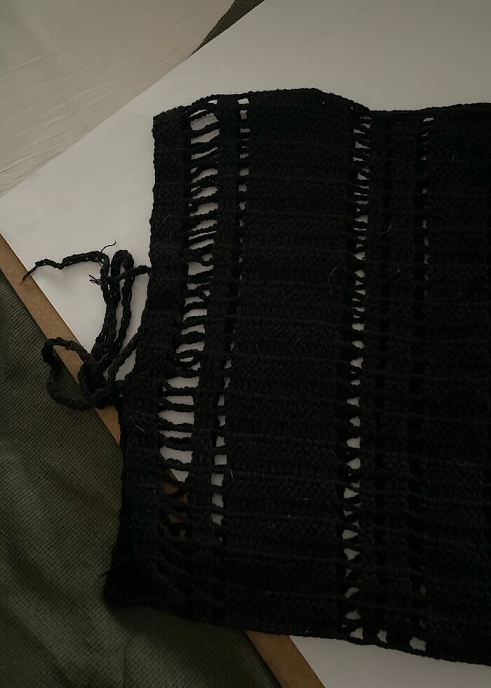 Tığ işi aksesuar süeter - Görsel 2