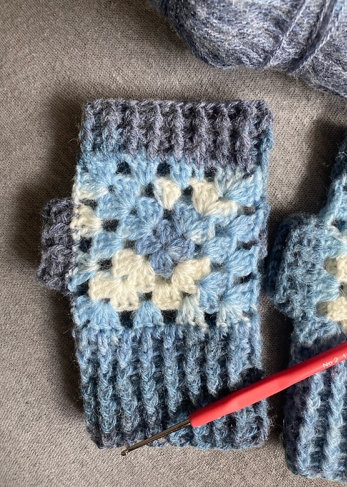 Tığ işi eldiven - Görsel 2