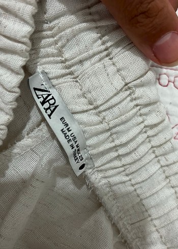 Zara Bej Bohem Salaş Keten pantolon