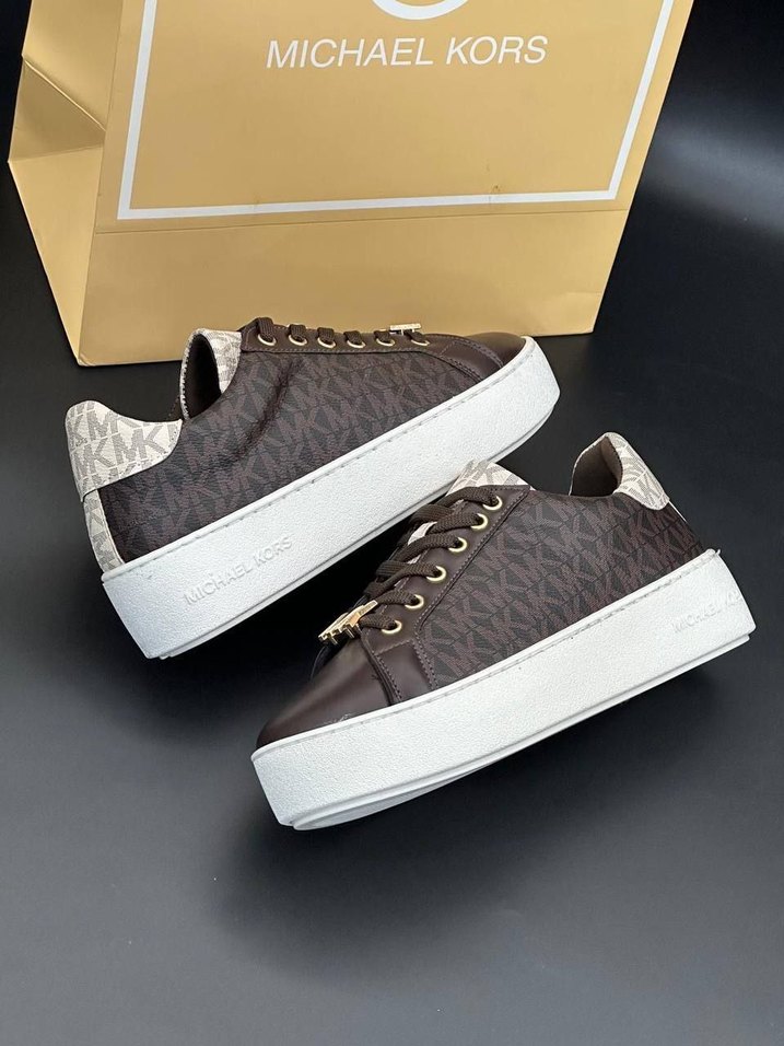 Kahverengi Platform Kadın Spor Ayakkabı - Görsel 3