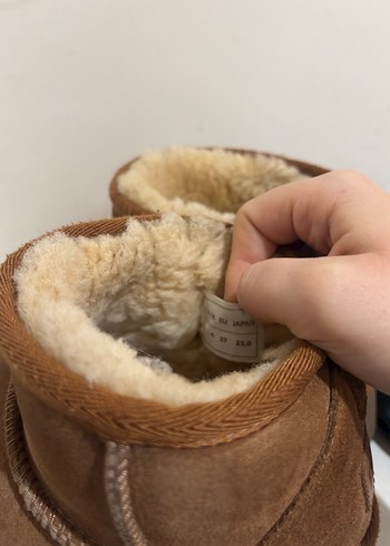 Kürklü Bej Süet Kadın Dolgu Topuk pegia bot - Görsel 4