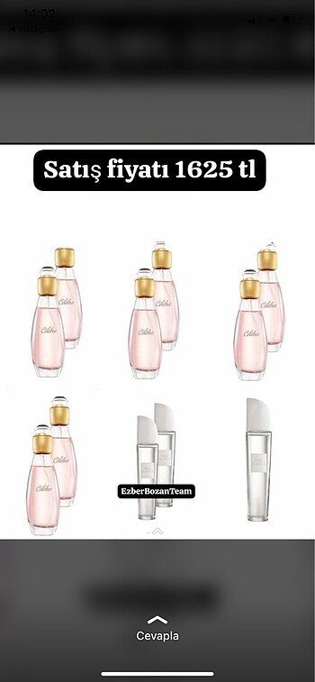 11 adet bayan parfüm