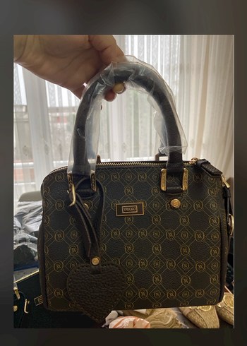 Kahverengi Baskılı Deri Kadın Çanta - Görsel 2