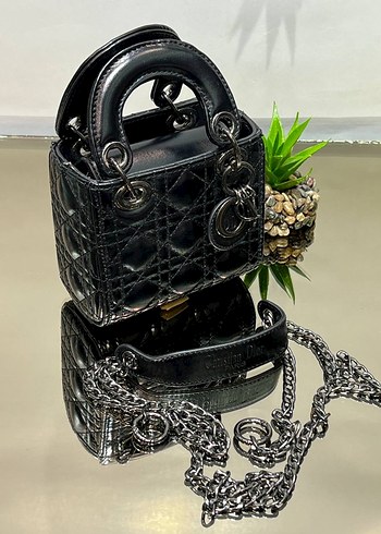 Zincir Detaylı Siyah Süet Kadın Çanta - Görsel 4