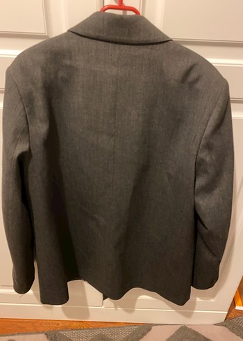 Gri Düğmeli Kadın Blazer Ceket - Görsel 2