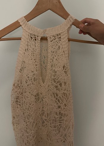 Zara Bej Bohem Dantel Detaylı Üst