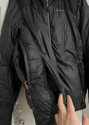 Siyah kaz tüyü su geçirmez Kayak Montu - Görsel 3