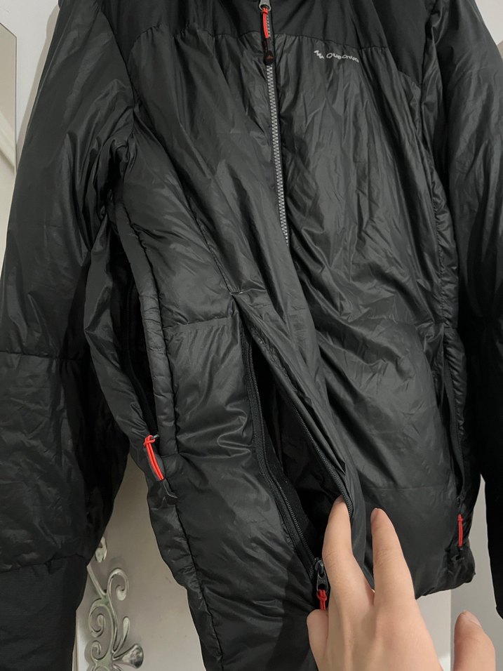 Siyah kaz tüyü su geçirmez Kayak Montu - Görsel 3