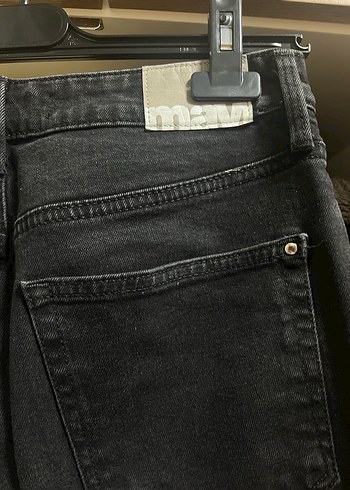 Antrasit gri füme mavi mom jean Kot Pantolon - Görsel 4