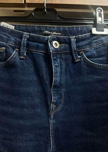 Mavi jean Lacivert mom jean Kot Pantolon - Görsel 2