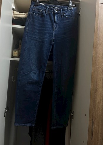 Mavi jean Lacivert mom jean Kot Pantolon - Görsel 3