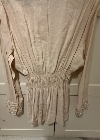 İnci detaylı mini gömlek elbise - Görsel 4