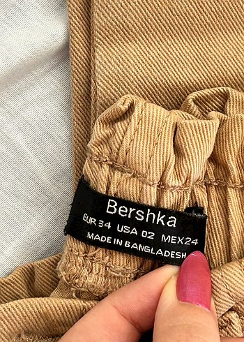 Bershka bej rengi kadın pantolon - Görsel 4