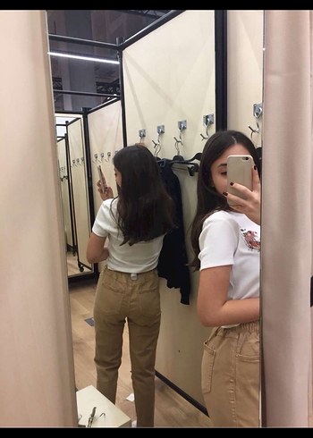 Bershka bej rengi kadın pantolon - Görsel 2