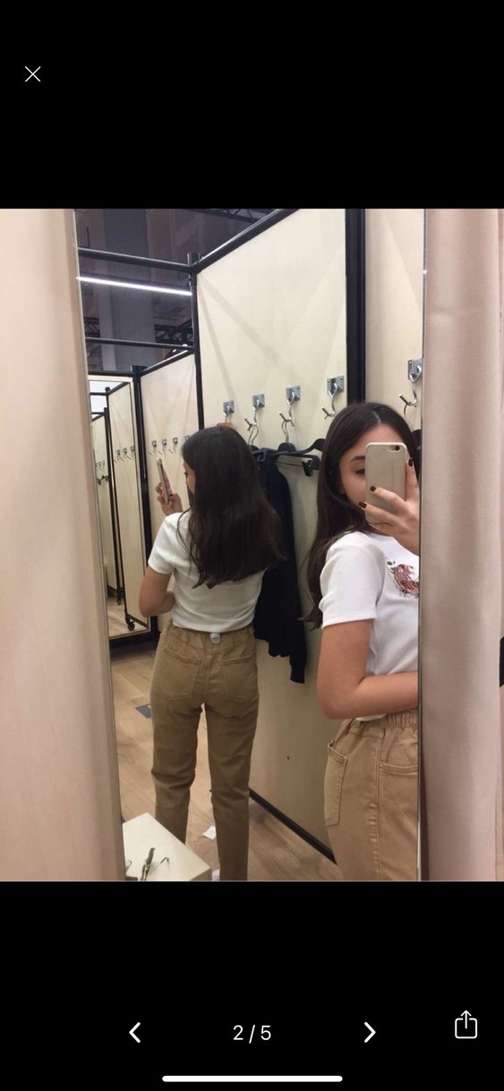 Bershka bej rengi kadın pantolon - Görsel 2