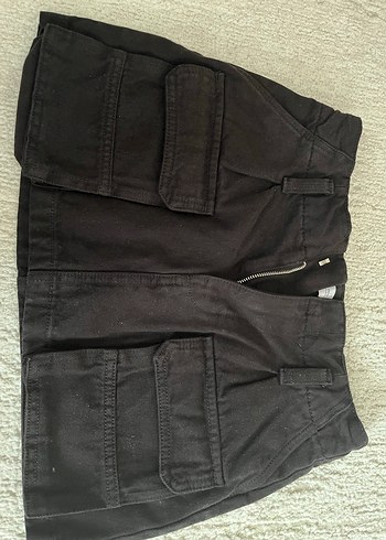 Siyah Kemerli Kadın Mini Kot Etek yanında kemer de geliyor - Görsel 6