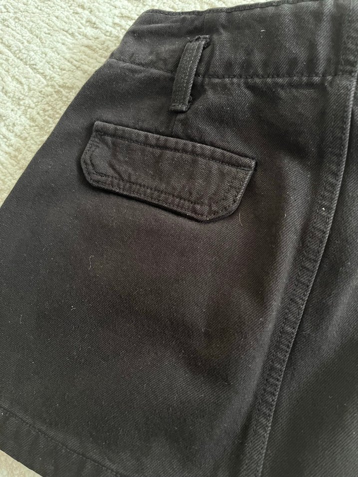 Siyah Kemerli Kadın Mini Kot Etek yanında kemer de geliyor - Görsel 4