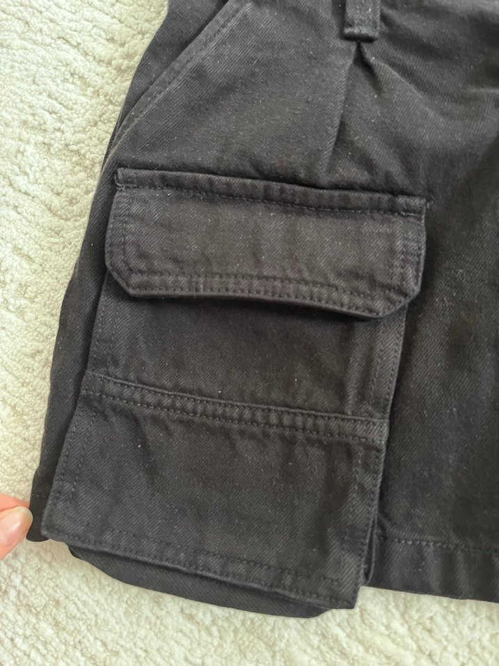 Siyah Kemerli Kadın Mini Kot Etek yanında kemer de geliyor - Görsel 3