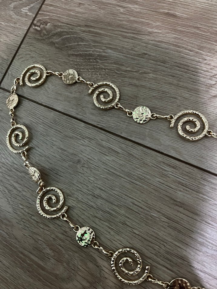 Zincir Detaylı Altın Kemer - Görsel 5