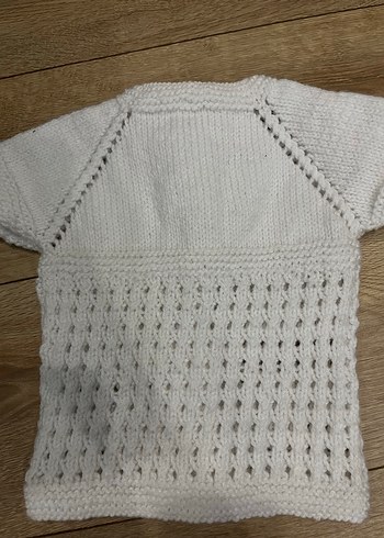 Bebek Kısa Kollu Örgü Hırka el emeği - Görsel 2