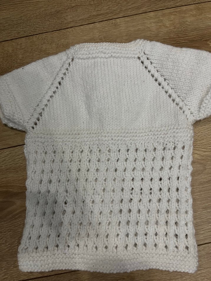 Bebek Kısa Kollu Örgü Hırka el emeği - Görsel 2