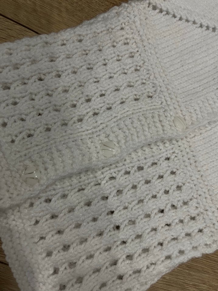 Bebek Kısa Kollu Örgü Hırka el emeği - Görsel 3