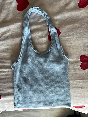 standart beden bebek mavisi crop