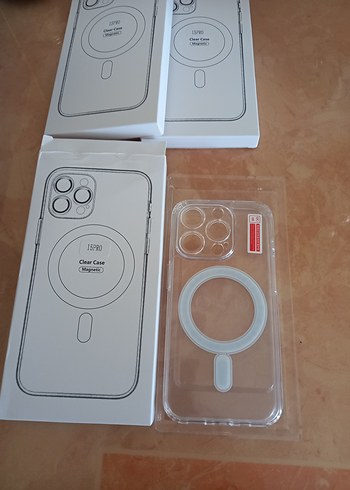 Apple İphone 15 Pro MagSafe manyetik şeffaf kılıf