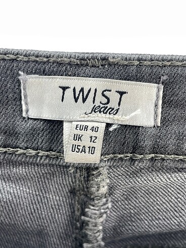 40 Beden gri Renk Twist Jean / Kot %70 İndirimli.