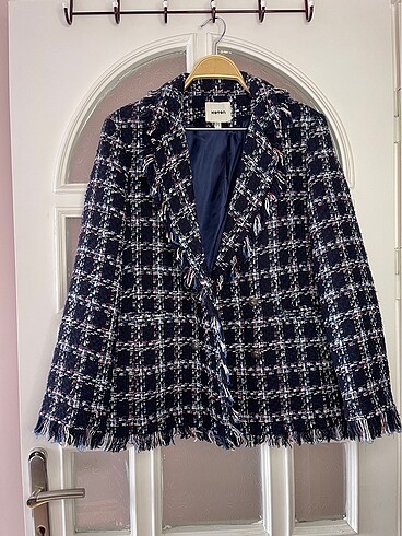 Püsküllü Blazer Tüvit Ceket
