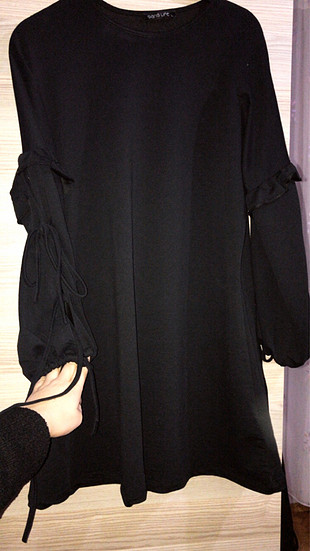 Siyah elbise tunik