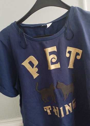 Parlak Mavi Baskılı Sokak Stili Kedi Kıyafeti - Görsel 2