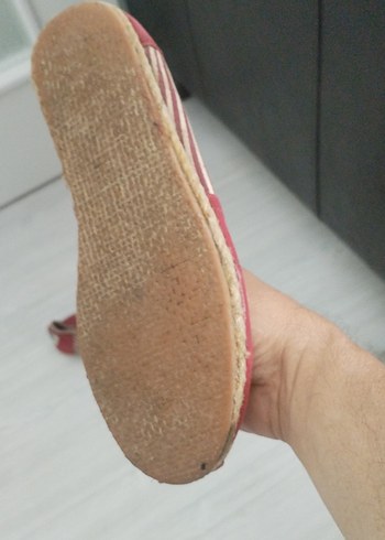 Kırmızı Kadın Dolgu Topuk Espadril - Görsel 5