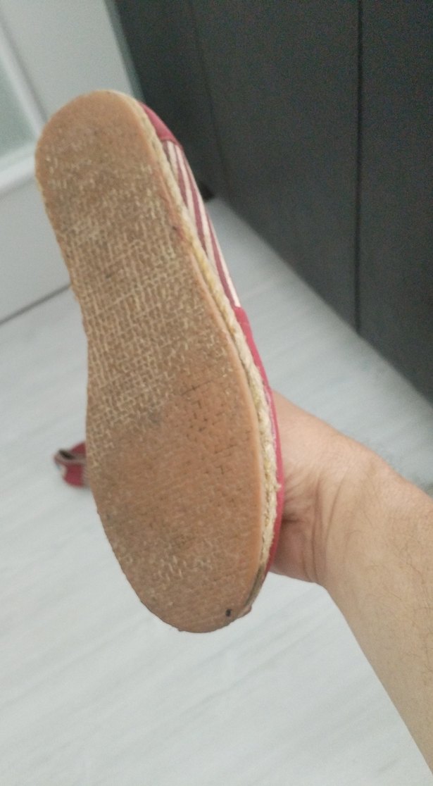 Kırmızı Kadın Dolgu Topuk Espadril - Görsel 5