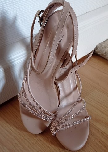 Gold Rose Taşlı İnce Topuklu Kadın Abiye Ayakkabı - Görsel 2