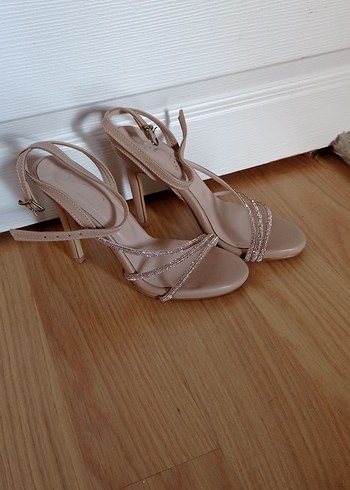 Gold Rose Taşlı İnce Topuklu Kadın Abiye Ayakkabı - Görsel 4