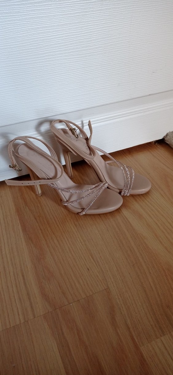 Gold Rose Taşlı İnce Topuklu Kadın Abiye Ayakkabı - Görsel 4