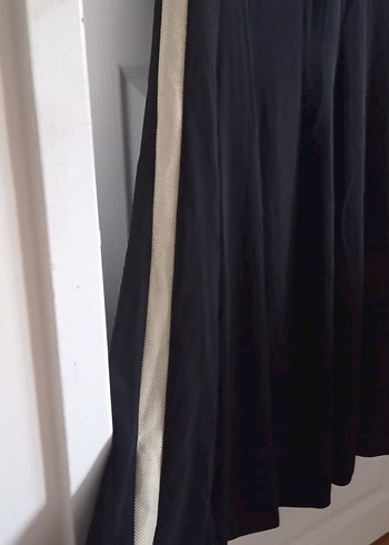 Siyah Drapeli Uzun Kadın Elbise - Görsel 4